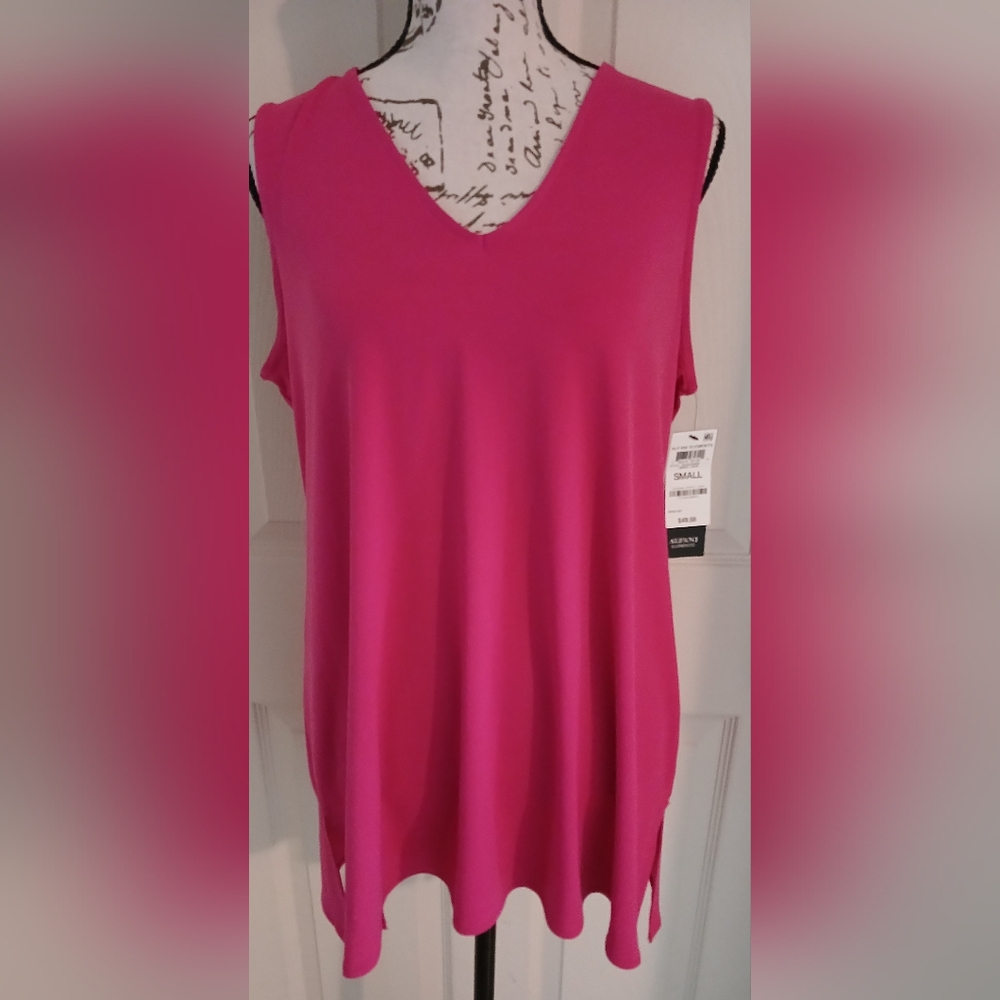 5/$25  NWT Alfani Pink Sleeveless Tank Top Size Small